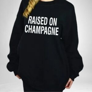 Rad Raised on Champaign Graphic Sweatshirt Black SZ M